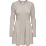 Tricot Jurk - Mélange - Knitwear - Korte Lengte - Slanke Pasvorm