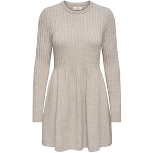 Tricot Jurk - Mélange - Knitwear - Korte Lengte - Slanke Pasvorm