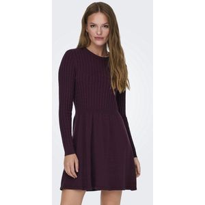 Only - ONLFIA LS CABLE DRESS - Gebreide Jurk - Port Royale - Getailleerd met Kabelpatroon