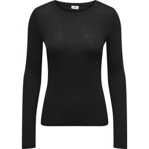 Jacqueline de Yong T-shirt Jdysuma Woolblend L s Oneck Top Jrs 15311144 Black Dames