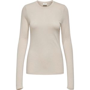 Jacqueline de Yong T-shirt Jdysuma Woolblend L s Oneck Top Jrs 15311144 Whitecap Grey Dames