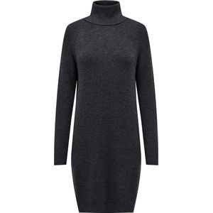 ONLY - Gebreide Jurk - Donkergrijs - Knitwear - Knielengte
