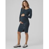Vmmaba - Zwangerschapsjurk - Kort - Boothals - Lange Mouwen - Standard Fit