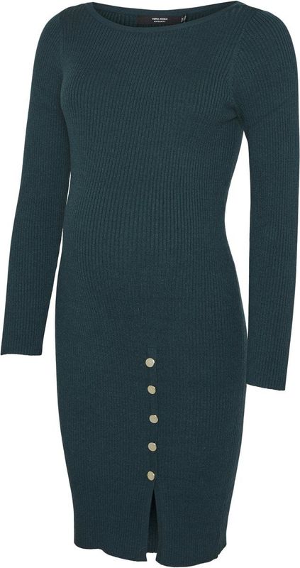 Vmmaba - Zwangerschapsjurk - Kort - Boothals - Lange Mouwen - Standard Fit