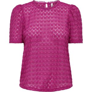 Top - Zwart - Katoen - Korte Mouwen - O-hals - Regular Fit