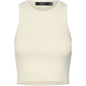 Haltertop - Effen - Geribbeld Gebreid - Mouwloos - Slanke Pasvorm