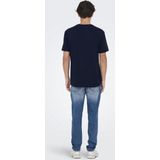 T-shirt - O-hals - Korte Mouwen - Rubberen Print - Regular Fit