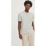 JACK & JONES - Sandri Knit Polo - Offwit - Heren Polo Katoen