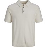 JACK & JONES - Sandri Knit Polo - Offwit - Heren Polo Katoen