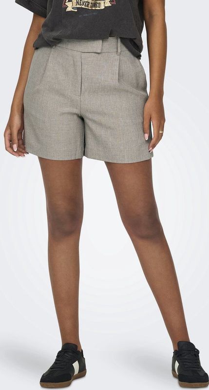 Only - Korte Broek - Lichtbruin - 97% Polyester 3% Elastaan