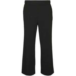 Vero Moda Curve Liva Hoge Taille Broek - Zwart - Katoen - Wijde Pasvorm