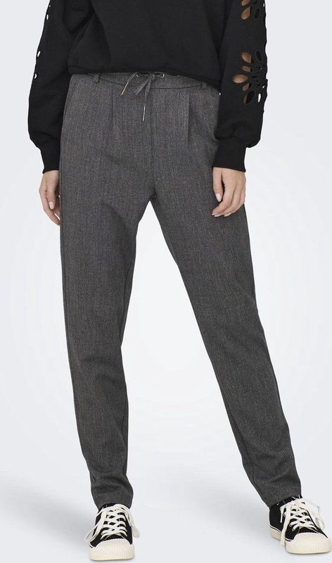 Only Broek Onlpoptrash elise Easy Melange Pant 15309862 Dark Navy Melange Dames