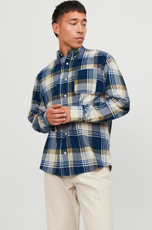 Jack & Jones - Jprblubrook - Overhemd - Blauw - Geruit Motief