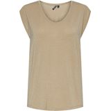 PIECES - PCBILLO TEE LUREX STRIPES JRS NOOS BC - T-shirt - Wit - Katoen