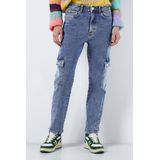 Noisy may Jeans Nmmoni Hw Cargo Ank Az349mb Noos 27029295 Medium Blue Denim Dames