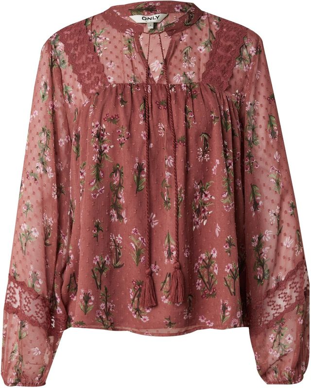 ONLY - Blouse 'ONLTessa Eliza' - Groen/Rosa/Rosé - Blouseshirt