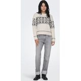 Only - Onlmarent LS Pullover - Ecru Dessin - 55% Gerecycled Polyester