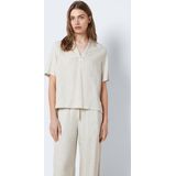 Blouse - Mélange - Viscose - Gevoerde Zoom/Rand - Halve Mouw