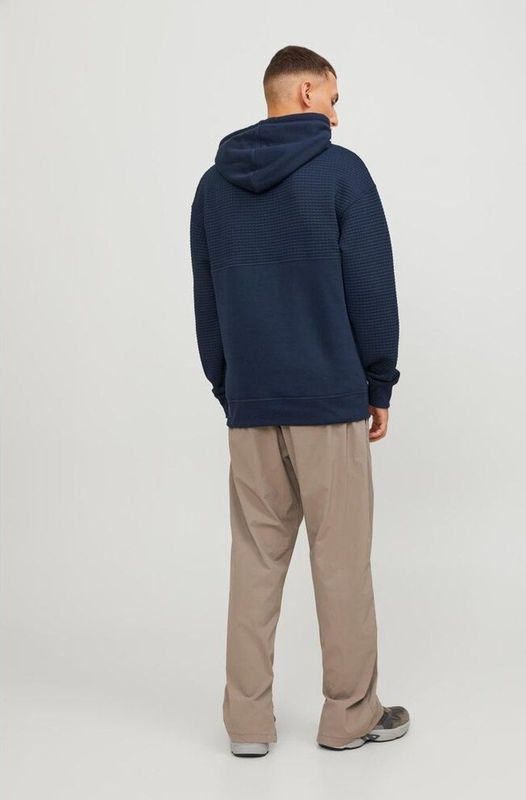 Jack & Jones Jack &Jones Black Structure Sweat Hood Navy Blazer BLAUW