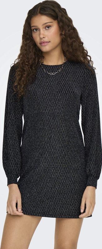 Jurkje - Glitterend - Lichte Stof - Ronde Hals - Lange Mouw