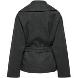 Only Jas Onlaugusta Life Short Coat Otw Noos 15314352 Dark Grey Melange Dames