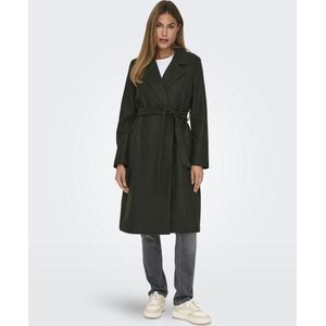 Trenchcoat - Rosin - Regular Fit - Lange Mouwen - V-hals - Zonder Capuchon