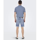 Onsply - Mid Waist Slim Fit - Denim Shorts - Mid Wash - Regular Fit