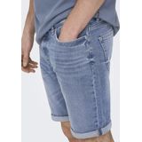 Onsply - Mid Waist Slim Fit - Denim Shorts - Mid Wash - Regular Fit