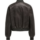 Only Jas Onljane Faux Leather Washed Bomber 15314240 Chocolate Brown Dames