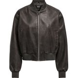 Only Jas Onljane Faux Leather Washed Bomber 15314240 Chocolate Brown Dames