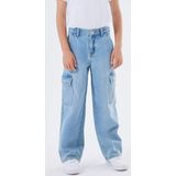 Name It - Rose Wide Cargo Fit - Jeans - Blauw - Katoen Mix