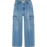 Name It - Rose Wide Cargo Fit - Jeans - Blauw - Katoen Mix