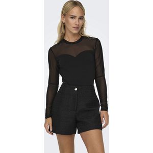 Onllive - Body Suit - Katoen - Lange Mouwen - O-hals - Mesh Details