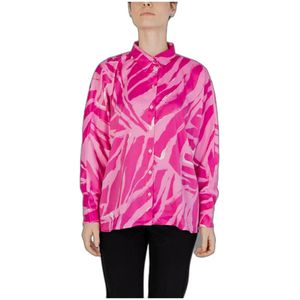 ONLY Blouse ONLSERINA met Zebraprint Roze