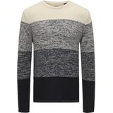 Only & Sons - Trui - Grijs Gemêleerd/Zwart/Wit - Lange Mouw - Ronde Hals