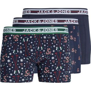 Jack & Jones - Jacxmas - Boxershorts - Set van 3 - Kerstprint en Effen