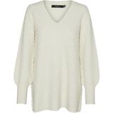 Vmanjastinna - Gebreide Pullover - V-Hals - Lange Mouwen - Ballonmouwen