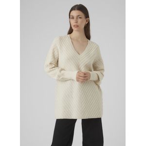 Vmanjastinna - Gebreide Pullover - V-Hals - Lange Mouwen - Ballonmouwen