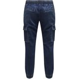 Jeans - Cropped - Stretchy Denim - Cargozakken - Regular Fit