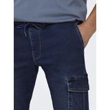 Jeans - Cropped - Stretchy Denim - Cargozakken - Regular Fit