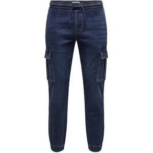 Jeans - Cropped - Stretchy Denim - Cargozakken - Regular Fit