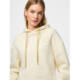 Pieces - PCCHILLI LS HEART HOODIE - Pullover - White Pepper - Met Capuchon