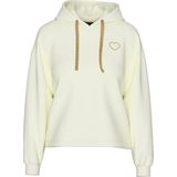 Pieces - PCCHILLI LS HEART HOODIE - Pullover - White Pepper - Met Capuchon