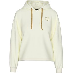 Pieces - PCCHILLI LS HEART HOODIE - Pullover - White Pepper - Met Capuchon
