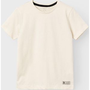 Name it t-shirt jongens - beige - NKMzimaden - maat 122/128