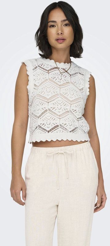 Onlfrida - Gebreide Top - Mouwloos - O-hals - Regular Fit