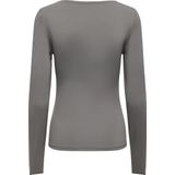ONLY dames shirt longsleeve 2-ways grijs