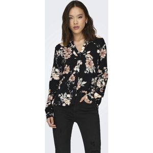 ONLY - Onlnova Life - Blouse - Zwart - Lange Mouwen - V-hals
