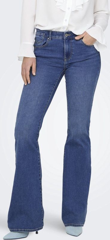 ONLY - Onlreese Reg Retro Flared - Jeans - Light Medium Blauw Denim - 30W / 34L