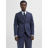 JACK & JONES JPRRIVIERA Blazer - Donkermarineblauw - Linnen - Slim Fit